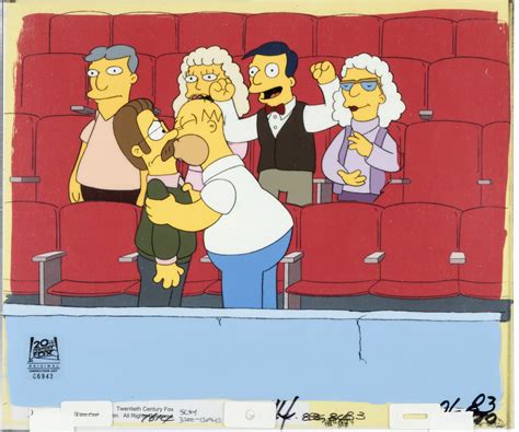 The Simpsons Homer Loves Flanders S5 E16 Homer Kisses Ned Animation Cel In James Dornoffs