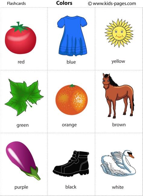 Printable flash cards can be saved as pdf files. Colors flashcard