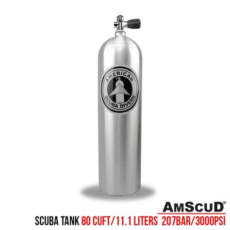 Amscud Scuba Tankscuba Cylinder Alluminium 80 Cuft 111 Liters