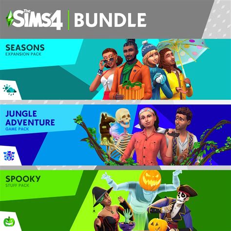 The Sims 4 Bundle Seasons Jungle Adventure Spooky Stuff