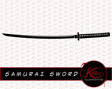 Japanese Samurai Sword Cut Files For Cricut Katana Eps Svg Pdf Png