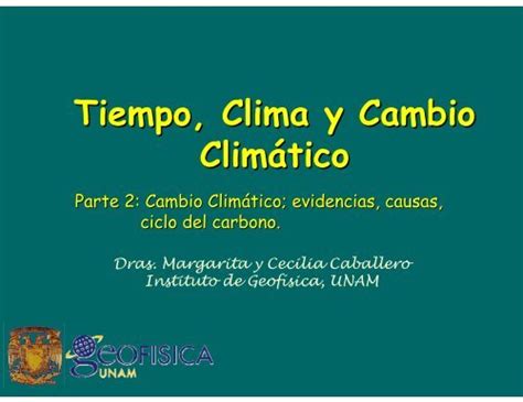 Tiempo Clima Y Cambio ClimÃ¡tico
