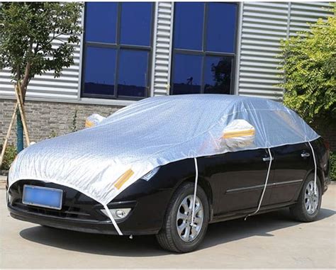 GXFC Universal Half Car Cover Top Protector Outdoor Waterproof Dustproof Windshield Sun Shade