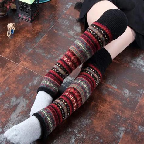 5 Color Winter Leg Warmers For Women Lovely Gaiters Boot Cuffs Female Warm Wool Knitted Knee