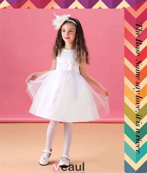 White Flower Girl Dress Princess Dress