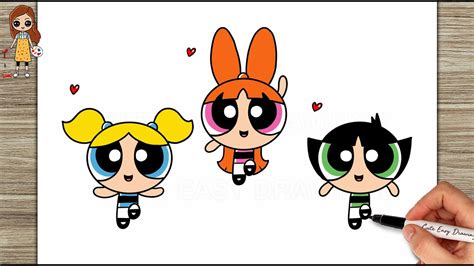How To Draw Powerpuff Girls How To Draw Blossom Bubbles And Buttercup