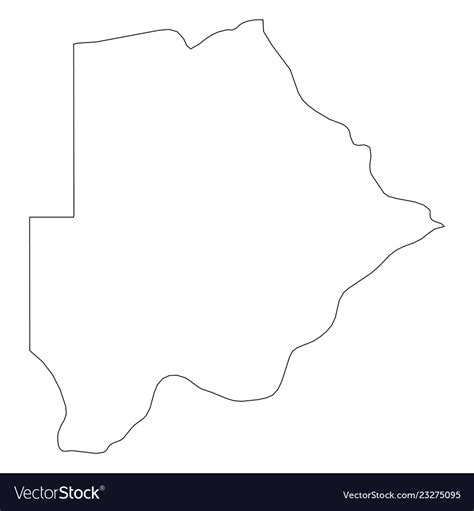 Botswana Solid Black Outline Border Map Of Stock Illustration Sexiz Pix