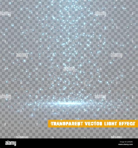 Glowing Glitter Light Effects Isolated Realistic Stock Vector Image