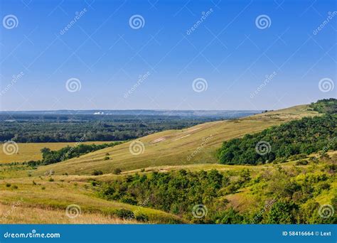 The Hills And Plains In The Central Part Of Russia Stock Photo Image