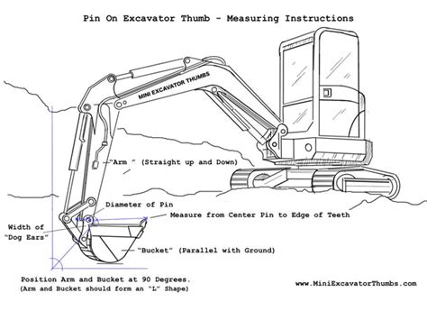 Excavator Bucket Pin Size Chart