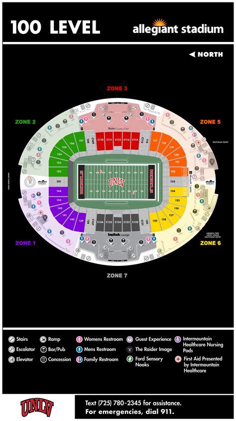 Allegiant Stadium Seating Chart With Rows Allegiant Stadium Capacity