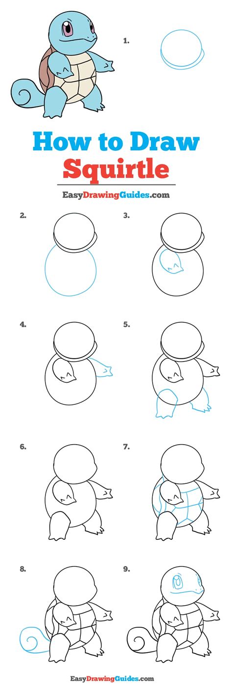 How To Draw Squirtle Pokémon Really Easy Drawing Tutorial