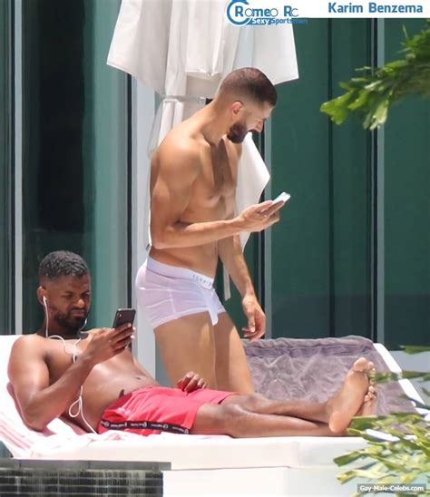 French Professional Footballer Karim Benzema In Wet Underwear Gay