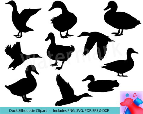 Duck Silhouette Svg Clipart Flying Duck Clipart Svg Mallard Images