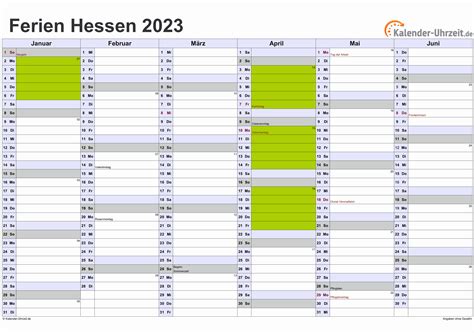 Sommerferien Hessen 2023 Tage