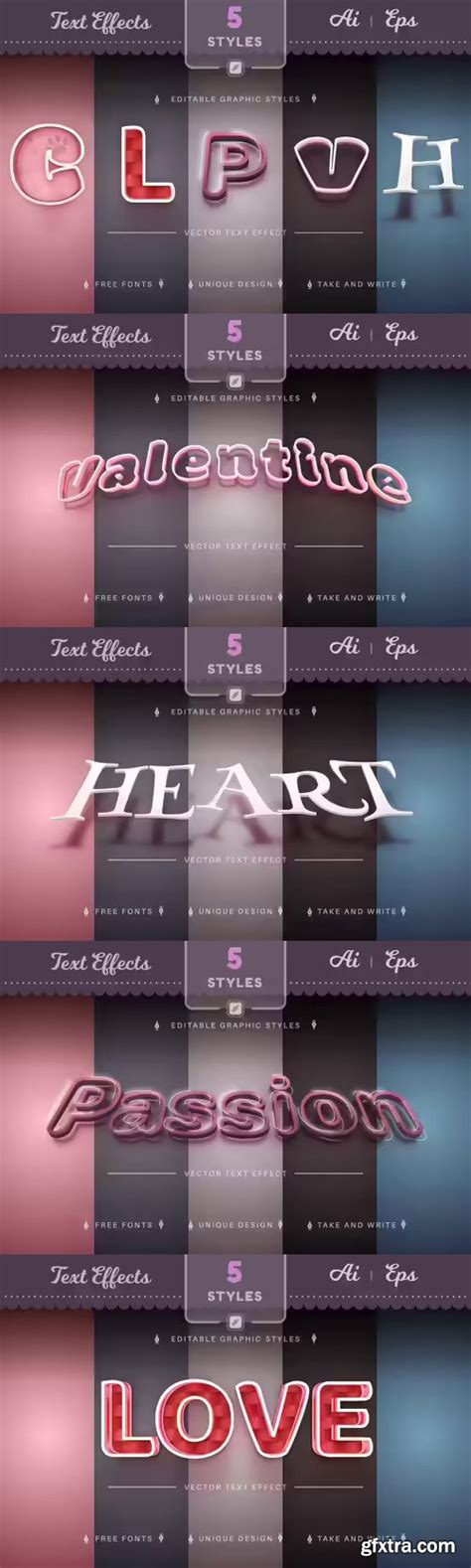 Set 5 Love Editable Text Effects Font Styles Gfxtra