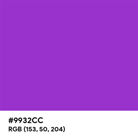 Dark Orchid Color Hex Code Is 9932cc