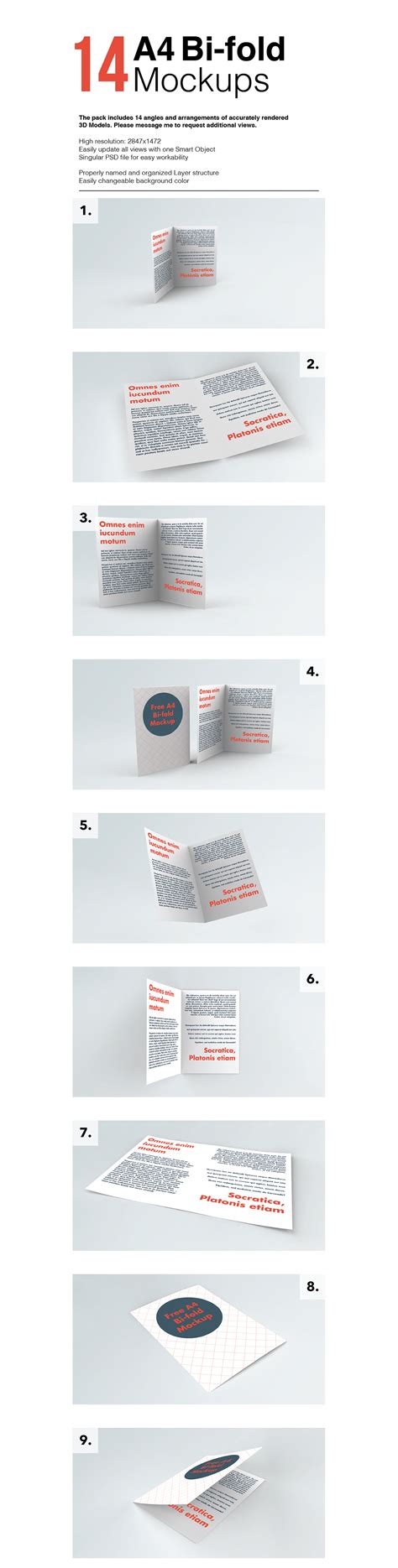 bi fold brochure mockup   styles  mockup zonefree mockup zone