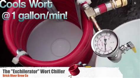 Counterflow wort chillers cool your boiled wort quickly and with less water than immersion chillers—learn to make your own here! Counterflow Wort Chiller | The "Exchilerator" | http://www.brickriverbrew.com - YouTube