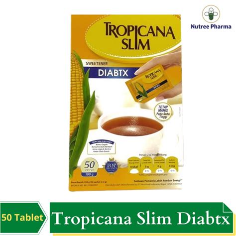 Jual Gula Tropicana Slim Diabtx 50 Sachet Sweetener Diabetes Shopee