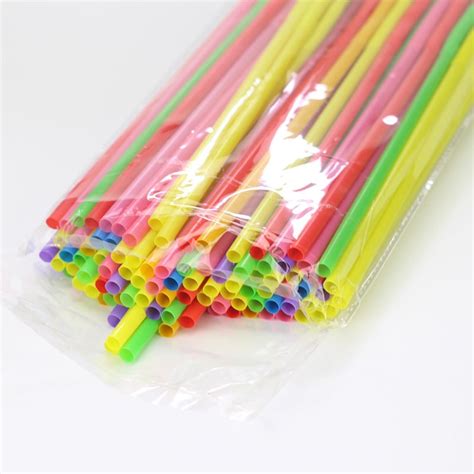 extra long flexible plastic drinking straws party bar drinking supplies 100 pcs
