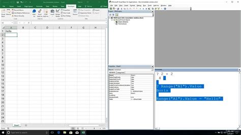 Excel Vba Programming The Visual Basic Editor 4 The Immediate