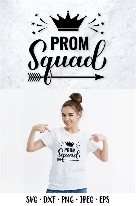 Prom Squad SVG Funny Graduation Quote Typography