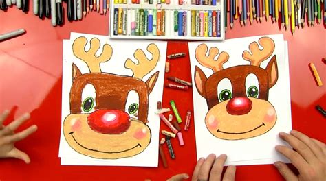 How To Draw Rudolph Art For Kids Hub Christmas Art For Kids Art