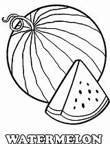 Watermelon Coloring Cute Drawing Printable Cartoon Slice Fruits Getdrawings Getcolorings sketch template