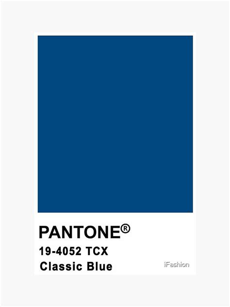 Pantone 19 4052 Classic Blue Sticker By Ifashion Redbubble