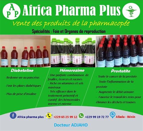 Pharmacopée Africa Pharma Plus Santé Allada