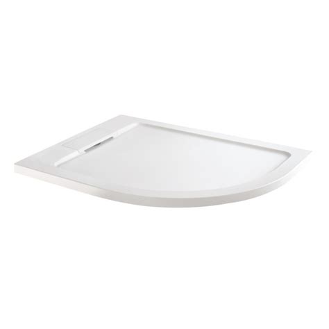 Low Profile Left Hand Offset Quadrant Shower Tray 1200 X 900mm Stone Resin Elusive Better