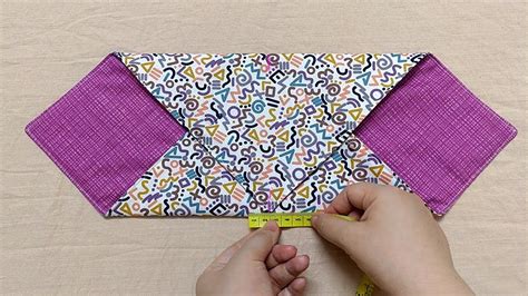 How To Make Origami Pouch Bag Beginners Sewing Project Simple And
