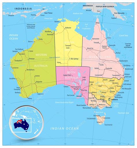 Mapa Politico De Australia