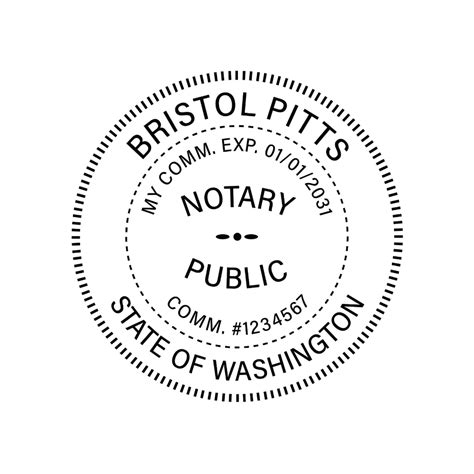Jl Washington Notary Stamp Best Notary For Washington