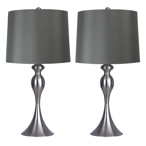Grandview Gallery Table Lamps With Dark Grey Lamp Shade Set Of 2