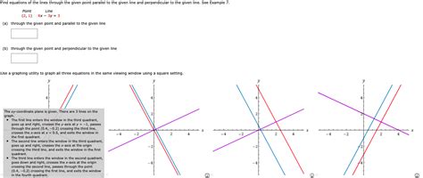 Solved Find Equations Of The Lines Through The Given Point