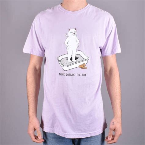 Rip N Dip Think Outside T Shirt Lavender Skate Clothing From Native Skate Store Uk