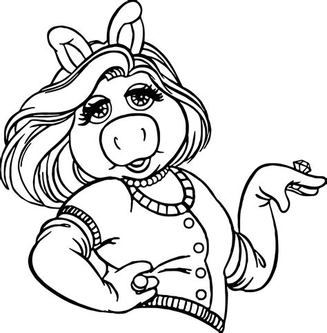 Ms Piggy Coloring Pages Coloring Pages
