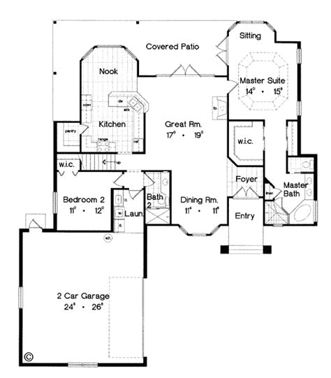 House Plan 63055 Mediterranean Style With 2000 Sq Ft 3 Bed 3 Bath