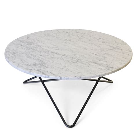 Large O Table Sofabord Ø100 Cm Sorthvit Marmor Ox Denmarq