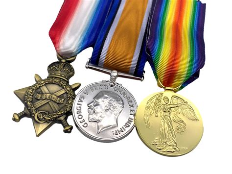 Ww1 Medal Trio 191415 Star British War And Victory Medals Etsy