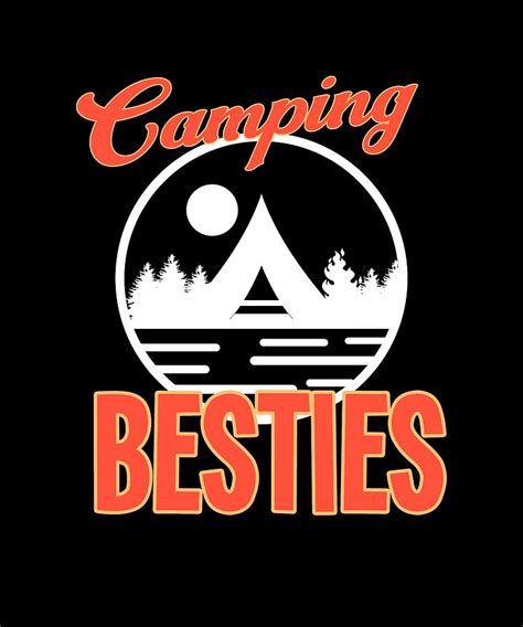 Camping Besties Camper Tenting Friends Tent T Painting By Amango