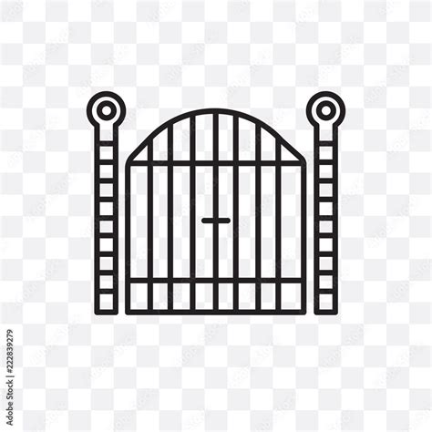 Gate Icon Isolated On Transparent Background Simple And Editable Gate
