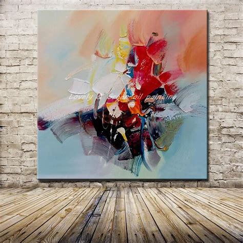 Hand Painted Abstract Design Knife Oil Painting On Canvas Wall Art Pictures Modern Home