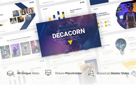 The largest unicorns included bytedance, stripe and spacex. Decacorn - Startup PowerPoint Template - TemplateMonster