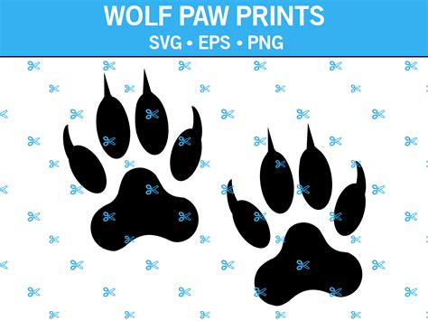 Wolf Paw Print Svg Animal Svg Paws Svg Paw Print Dog Paws Wolf