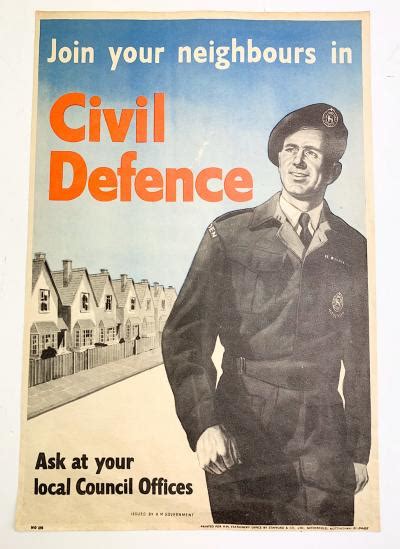 IMCS Militaria British Civil Defense Poster