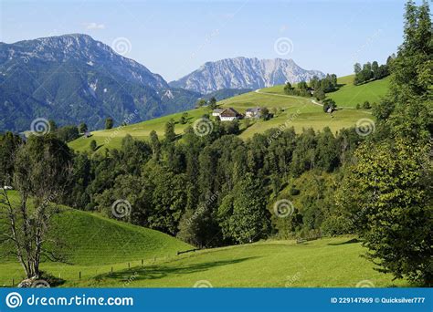 A Scenic Village In The Austrian Alps Of The Schladming Dachstein