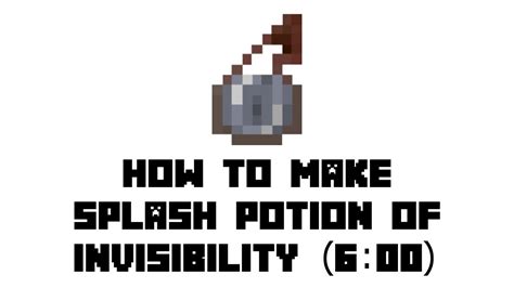 Minecraft Survival How To Make Splash Potion Of Invisibility 600